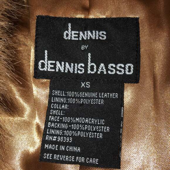 Y2K Dennis Basso Boho penny lane Suede leather jacket fur collar bell cuffs XS - Picture 12 of 12